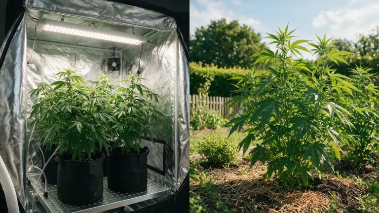 Cannabis Anbau Indoor vs. Outdoor im direkten Vergleich
