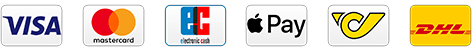 Zahlungsarten und Versand: Visa, Mastercard, Electronic Cash, Apple Pay, Post und DHL