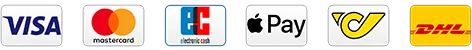 Zahlungsarten und Versand: Visa, Mastercard, Electronic Cash, Apple Pay, Post und DHL