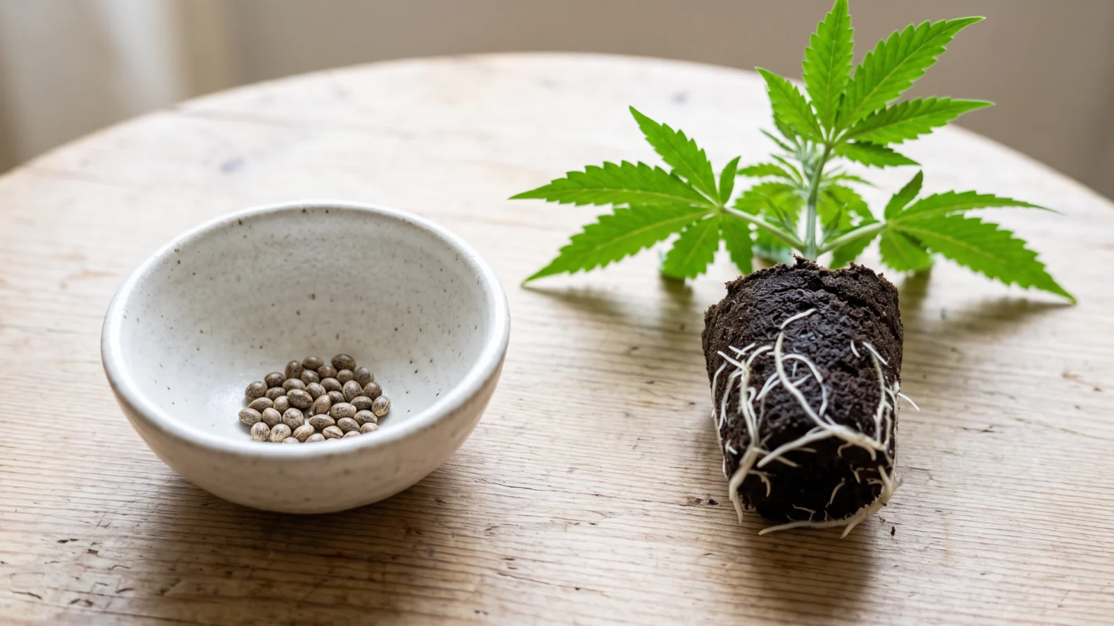 Stecklinge kaufen statt Samen: Cannabis Samen und bewurzelter Steckling im Vergleich